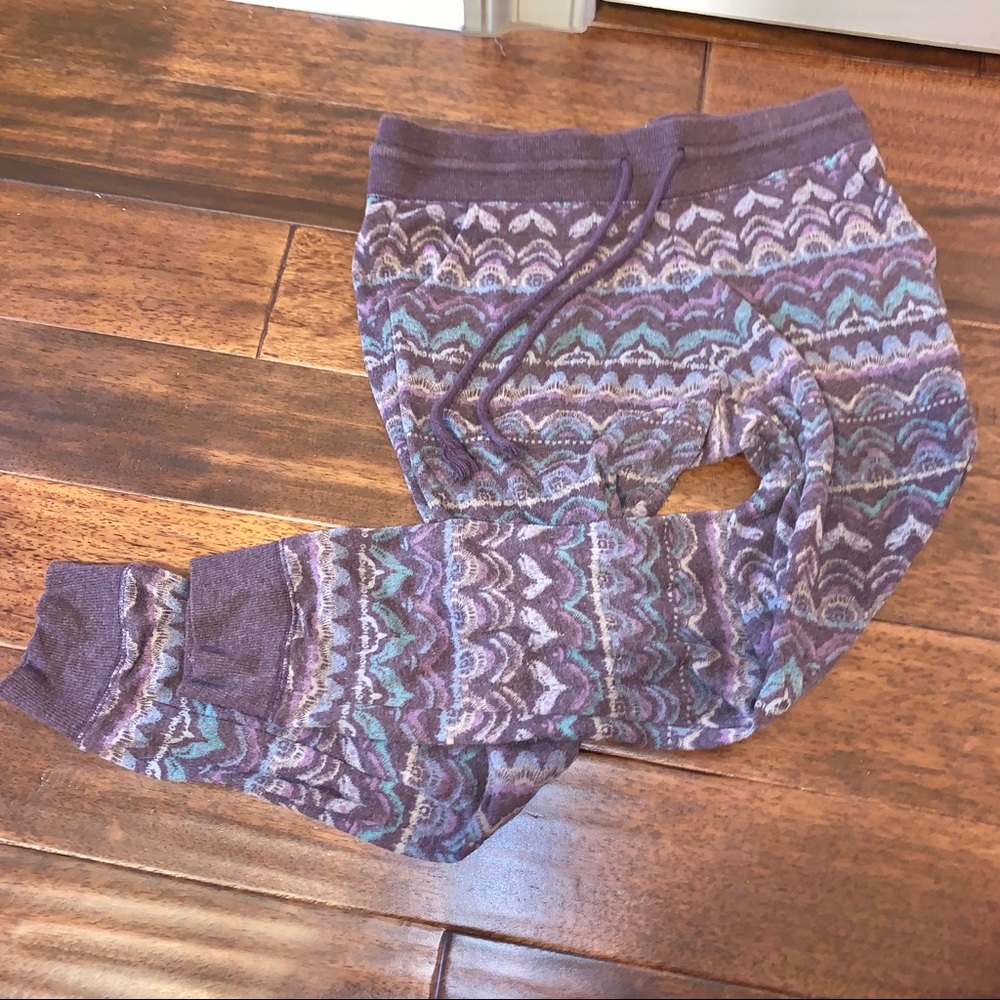 Printed multi-color cotton joggers